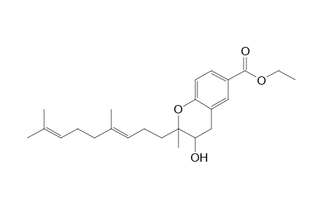 Ethyl 2-methyl-2-(4,8-dimethyl-3,7-nondiene)-3-hydroxy-3,4-dihydrobenzopyran-6-carboxylate