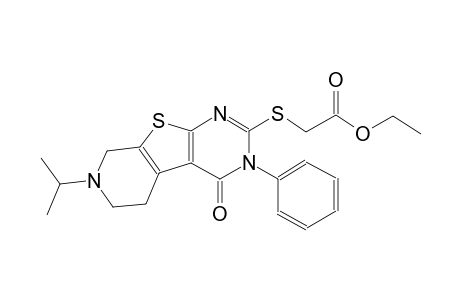 ethyl [(7-isopropyl-4-oxo-3-phenyl-3,4,5,6,7,8-hexahydropyrido[4',3':4,5]thieno[2,3-d]pyrimidin-2-yl)sulfanyl]acetate