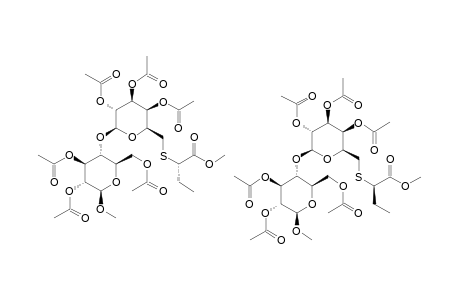 METHYL-2,3,4-TRI-O-ACETYL-6-THIO-6-[2'-(METHYL-BUTANOATE)]-BETA-D-GALACTOPYRANOSYL-(1,4)-2,3,6-TRI-O-ACETYL-BETA-D-GLUCOPYRANOSIDE