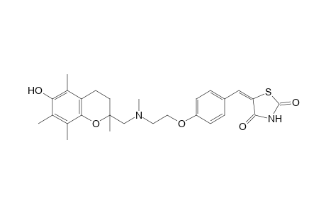 (5E)-5-[4-[2-[(6-hydroxy-2,5,7,8-tetramethyl-chroman-2-yl)methyl-methyl-amino]ethoxy]benzylidene]thiazolidine-2,4-quinone