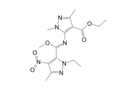 ETHYL-5-[[(1-ETHYL-3-METHYL-4-NITRO-1H-PYRAZOL-5-YL)-METHOXYMETHYLENE]-AMINO]-1,3-DIMETHYL-1H-PYRAZOLE-4-CARBOXYLATE