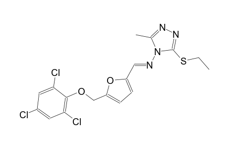 3-(ethylsulfanyl)-5-methyl-N-((E)-{5-[(2,4,6-trichlorophenoxy)methyl]-2-furyl}methylidene)-4H-1,2,4-triazol-4-amine