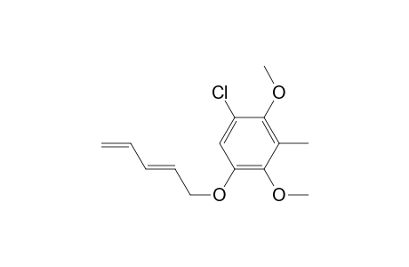 Benzene, 1-chloro-2,4-dimethoxy-3-methyl-5-(2,4-pentadienyloxy)-, (E)-
