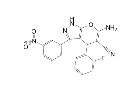 pyrano[2,3-c]pyrazole-5-carbonitrile, 6-amino-4-(2-fluorophenyl)-1,4-dihydro-3-(3-nitrophenyl)-