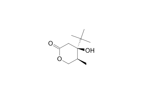 (4R*,5S*)-4-tert-Butyl-4-hydroxy-5-methyl-1-oxacyclohexan-2-one
