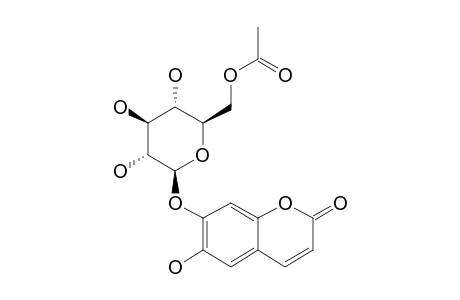 PRIONANTHOSIDE;6-HYDROXY,7-[(6'-O-ACETYL-BETA-D-GLUCOPYRANOSYL)-OXY]-COUMARIN