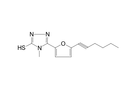 1,2,4-4H-Triazole-3-thiol, 5-[5-(1-hexynyl)-2-furyl]-4-methyl-