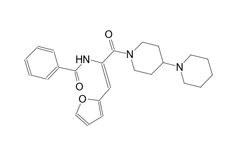 (Z)-N-(3-([1,4'-bipiperidin]-1'-yl)-1-(furan-2-yl)-3-oxoprop-1-en-2-yl)benzamide