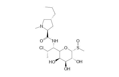 L-threo-.alpha.-D-galacto-Octopyranose, 7-chloro-1,6,7,8-tetradeoxy-6-[[(1-methyl-4-propyl-2-pyrrolidinyl)carbonyl]amino]-1-(methylsulfinyl)-, (2S-trans)-