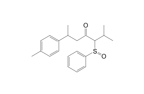 4-Heptanone, 2-methyl-6-(4-methylphenyl)-3-(phenylsulfinyl)-