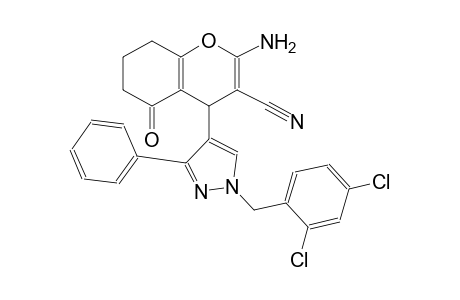 2-amino-4-[1-(2,4-dichlorobenzyl)-3-phenyl-1H-pyrazol-4-yl]-5-oxo-5,6,7,8-tetrahydro-4H-chromene-3-carbonitrile