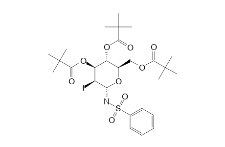 2,2-dimethylpropionic acid [(2R,3R,4S,5S,6S)-5-iodo-6-(phenylsulfonylamino)-4-pivaloyloxy-2-(pivaloyloxymethyl)tetrahydropyran-3-yl] ester