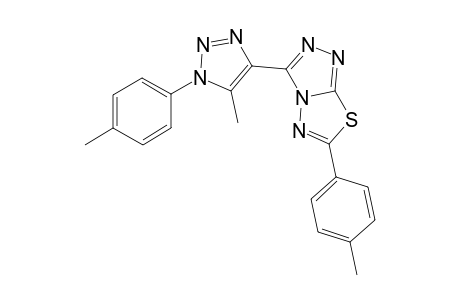 3-[5'-Methyl-1'-(p-tolyl)-1',2',3'-triazol-4'-yl]-6-(p-methylphenyl)-1,3,4-triazolo[3,4-b]-(1,3,4)-thiadiazole