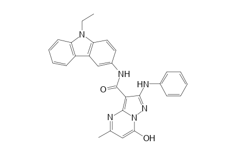 N-(9-Ethyl-9H-carbazol-3-yl)-7-hydroxy-5-methyl-2-(phenylamino) pyrazolo[1,5-a]pyrimidine-3-carboxamide