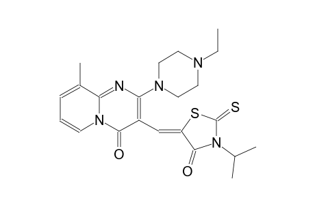 2-(4-ethyl-1-piperazinyl)-3-[(Z)-(3-isopropyl-4-oxo-2-thioxo-1,3-thiazolidin-5-ylidene)methyl]-9-methyl-4H-pyrido[1,2-a]pyrimidin-4-one