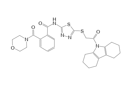 benzamide, 2-(4-morpholinylcarbonyl)-N-[5-[[2-(1,2,3,4,5,6,7,8-octahydro-9H-carbazol-9-yl)-2-oxoethyl]thio]-1,3,4-thiadiazol-2-yl]-