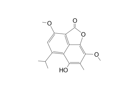 2,7-Dimethoxy-5-isopropyl-3-methyl-4-hydroxy-8,1-naphthalene-carbolactone