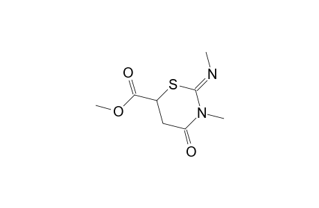2H-1,3-Thiazine-6-carboxylic acid, tetrahydro-3-methyl-2-(methylimino)-4-oxo-, methyl ester