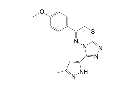 6-(4-methoxyphenyl)-3-(3-methyl-1H-pyrazol-5-yl)-7H-[1,2,4]triazolo[3,4-b][1,3,4]thiadiazine