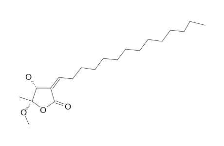 LITSEAKOLIDE_M;(2-Z,3-R,4-S)-2-TETRADECYLIDENE-3-HYDROXY-4-METHOXY-4-METHYLBUTANOLIDE