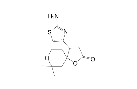 1,8-Dioxaspiro[4.5]decan-2-one, 4-(2-aminothiazol-4-yl)-7,7-dimethyl-