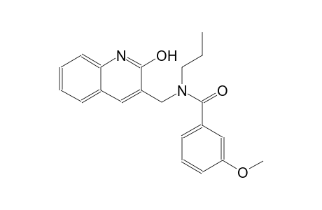 N-[(2-hydroxy-3-quinolinyl)methyl]-3-methoxy-N-propylbenzamide