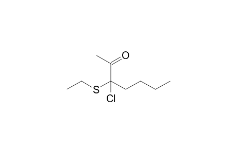 3-Chloro-3-(ethylthio)-2-heptanone