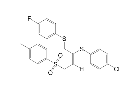 (E)-2-[(p-chlorophenyl)thio]-1-[(p-fluorophenyl)thio]-4-(p-tolylsulfonyl)-2-butene