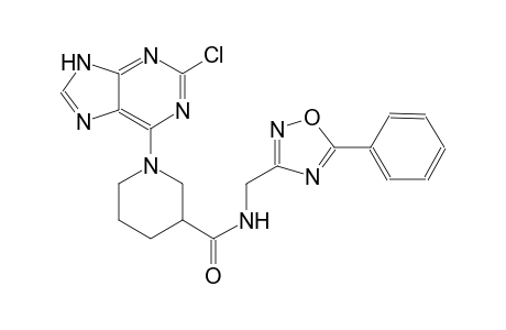 3-piperidinecarboxamide, 1-(2-chloro-9H-purin-6-yl)-N-[(5-phenyl-1,2,4-oxadiazol-3-yl)methyl]-