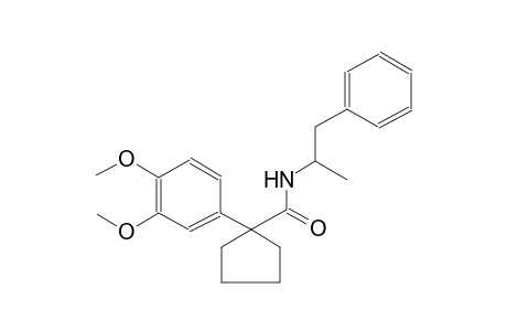 cyclopentanecarboxamide, 1-(3,4-dimethoxyphenyl)-N-(1-methyl-2-phenylethyl)-