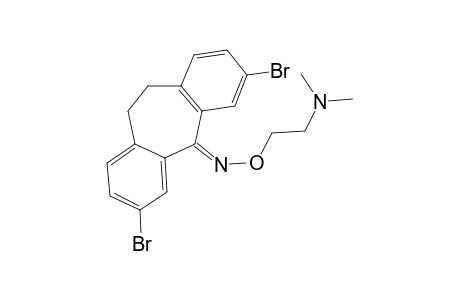 3,7-DIBROMO-5-(DIMETHYLAMINOETHYLOXYIMINO)-10,11-DIHYDRO-5H-DIBENZO-[A,D]-CYCLOHEPTA-1,4-DIENE