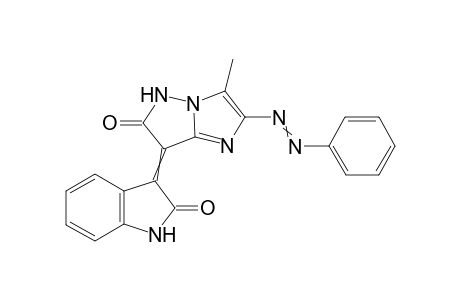 3-(3-Methyl-6-oxo-2-phenylazo-5,6-dihydro-imidazo[1,2-b]pyrazol-7-ylidene)-1,3-dihydro-indol-2-one