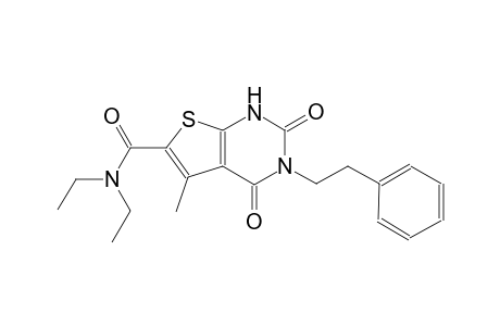 N,N-diethyl-5-methyl-2,4-dioxo-3-(2-phenylethyl)-1,2,3,4-tetrahydrothieno[2,3-d]pyrimidine-6-carboxamide