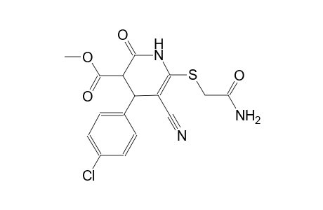 3-pyridinecarboxylic acid, 6-[(2-amino-2-oxoethyl)thio]-4-(4-chlorophenyl)-5-cyano-1,2,3,4-tetrahydro-2-oxo-, methyl ester