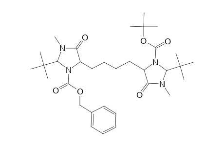 (phenylmethyl) 2-tert-butyl-5-[4-[2-tert-butyl-1-methyl-3-[(2-methylpropan-2-yl)oxycarbonyl]-5-oxidanylidene-imidazolidin-4-yl]butyl]-3-methyl-4-oxidanylidene-imidazolidine-1-carboxylate