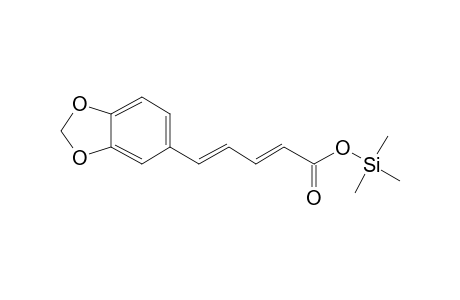 2,4-Pentadienoic acid, 5-(1,3-benzodioxol-5-yl)-, tms