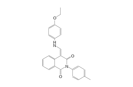 1,3(2H,4H)-isoquinolinedione, 4-[[(4-ethoxyphenyl)amino]methylene]-2-(4-methylphenyl)-, (4E)-