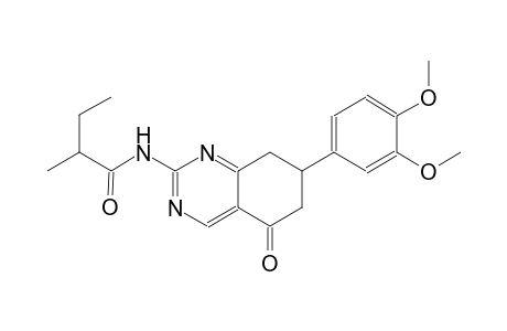 N-[7-(3,4-dimethoxyphenyl)-5-oxo-5,6,7,8-tetrahydro-2-quinazolinyl]-2-methylbutanamide