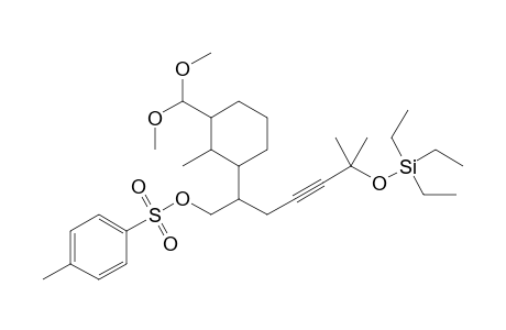 5-(Dimethoxymethyl)-6-methyl-1-[1-(tosyloxymethyl)-5-methyl-5-(triethylsilyloxy)hex-3-yn-1-yl]cyclohexane