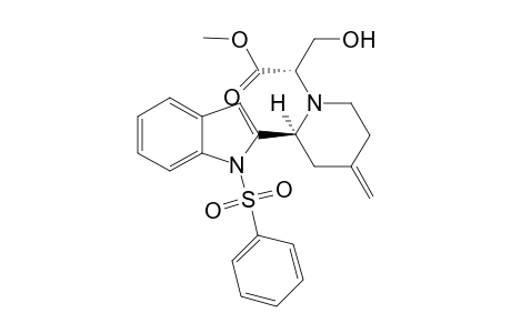 (2S,1'S)-1-[(2-Hydroxy-1-methoxycarbonyl)ethyl]-2-[1-(phenylsulfonyl)-2-indolyl]-4-methylenepiperidine