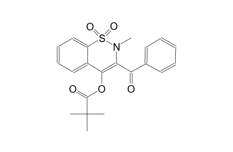 3-benzoyl-2-methyl-1,1-dioxido-2H-1,2-benzothiazin-4-yl pivalate