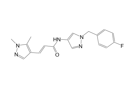 (2E)-3-(1,5-dimethyl-1H-pyrazol-4-yl)-N-[1-(4-fluorobenzyl)-1H-pyrazol-4-yl]-2-propenamide