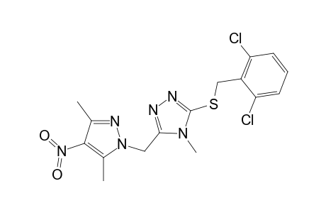 3-[(2,6-dichlorobenzyl)thio]-5-[(3,5-dimethyl-4-nitro-pyrazol-1-yl)methyl]-4-methyl-1,2,4-triazole