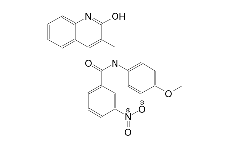 N-[(2-hydroxy-3-quinolinyl)methyl]-N-(4-methoxyphenyl)-3-nitrobenzamide