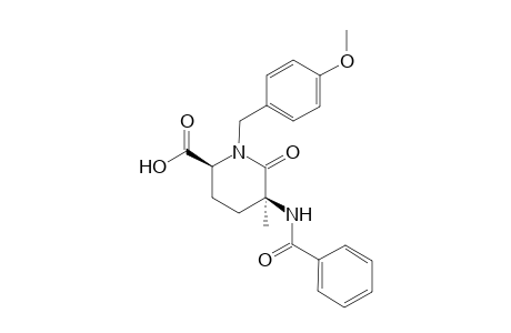 (2S*,5S*)-5-Benzoylamino-1-(4-methoxybenzyl)-5-methyl-6-oxopiperidine-2-carboxylic acid