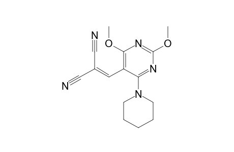 2-[(2,4-dimethoxy-6-piperidin-1-yl-pyrimidin-5-yl)methylidene]propanedinitrile