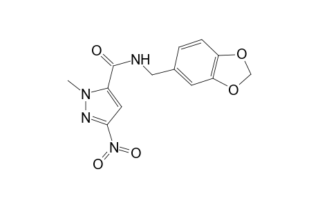 1H-Pyrazole-5-carboxamide, N-(1,3-benzodioxol-5-ylmethyl)-1-methyl-3-nitro-