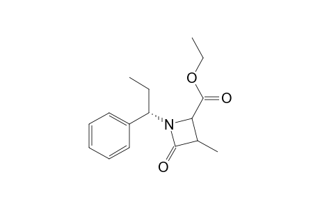 cis ethyl 3-methyl-4-oxo-1-((S)-1-phenylpropyl)azetidine-2-carboxylate