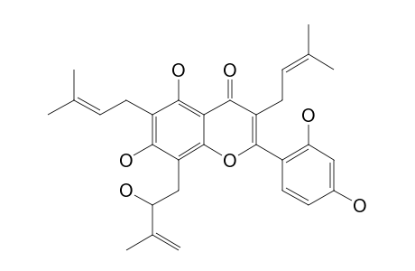 DORSILURIN-D;3,6-DIPRENYL-8-(2-HYDROXY-3-METHYLBUT-3-ENYL)-5,7,2',4'-TETRAHYDROXYFLAVONE