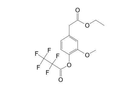 4-Hydroxy-3-methoxyphenylacetic acid, ethyl ester, pfp